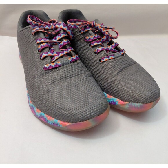 Nobull Superfabric Trainers Workout Shoes Women NoBull Women\'s 10/ Men\'s 8.5 Superfabric Gray Blue Patchwork Gym Trainer Shoes